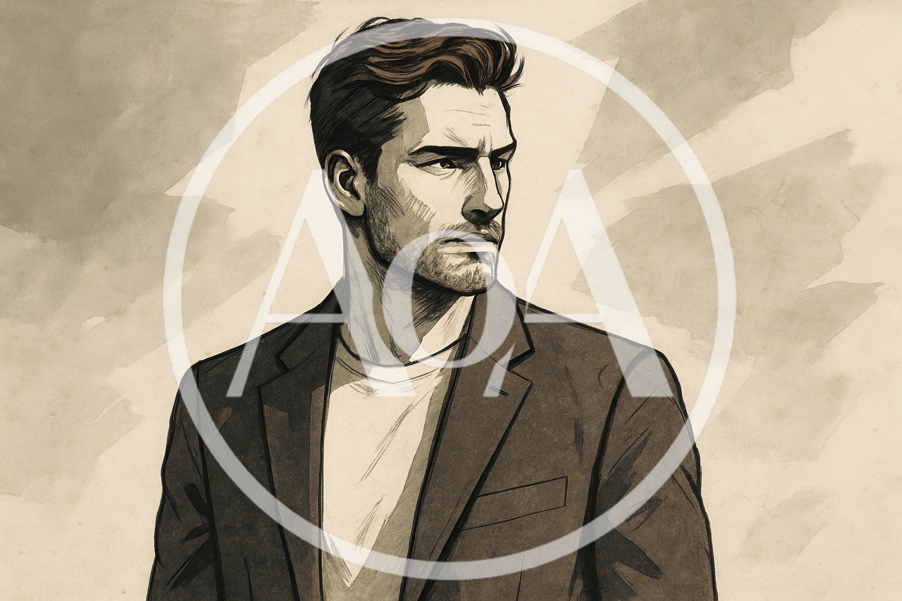 Portrait Of A Handsome Man In A Blazer