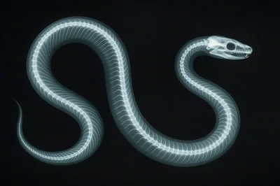 X-Ray Scan Of A Snake Skeleton