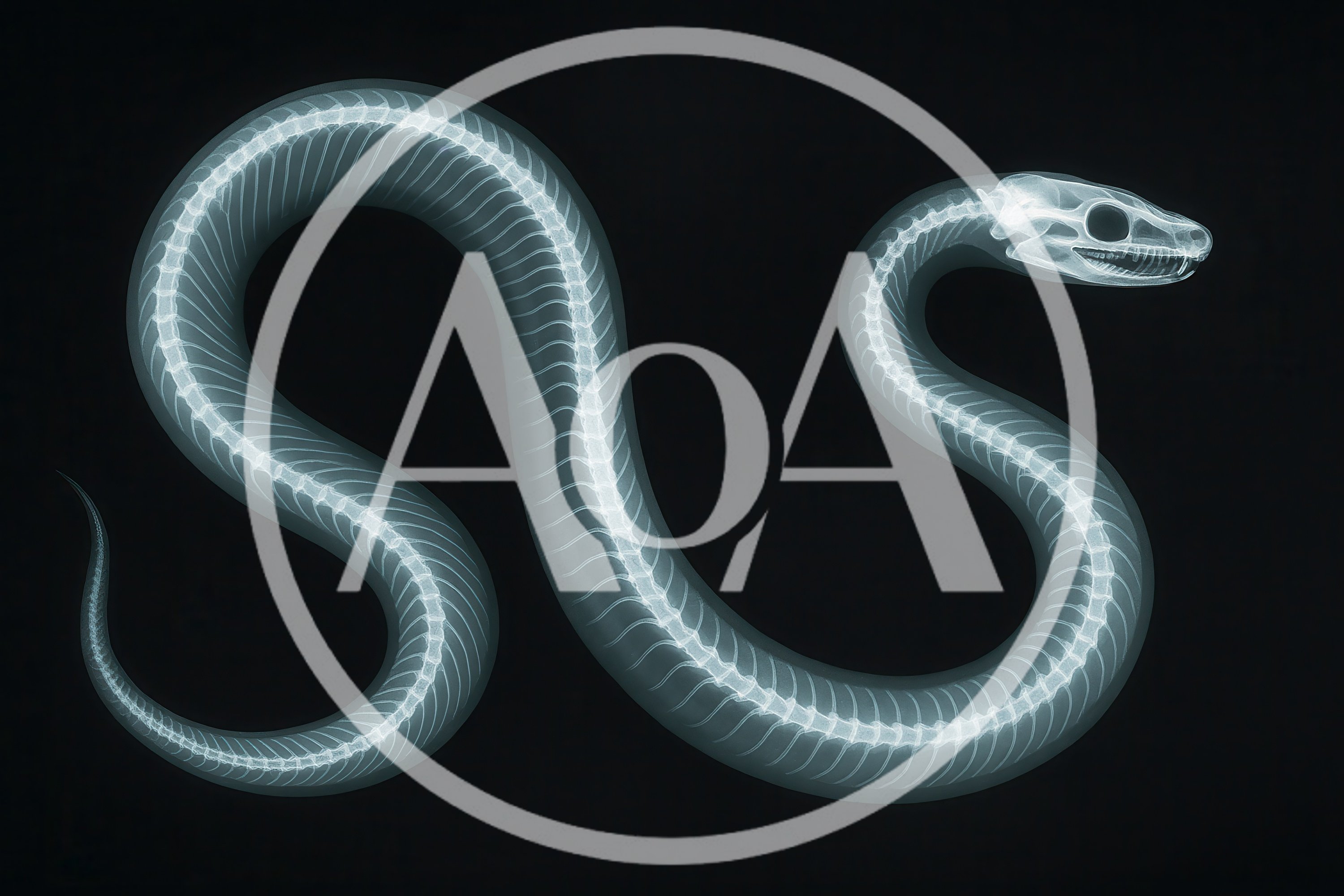 X-Ray Scan Of A Snake Skeleton