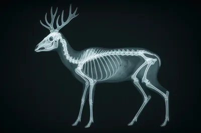 X-Ray Scan Of A Deer Skeleton