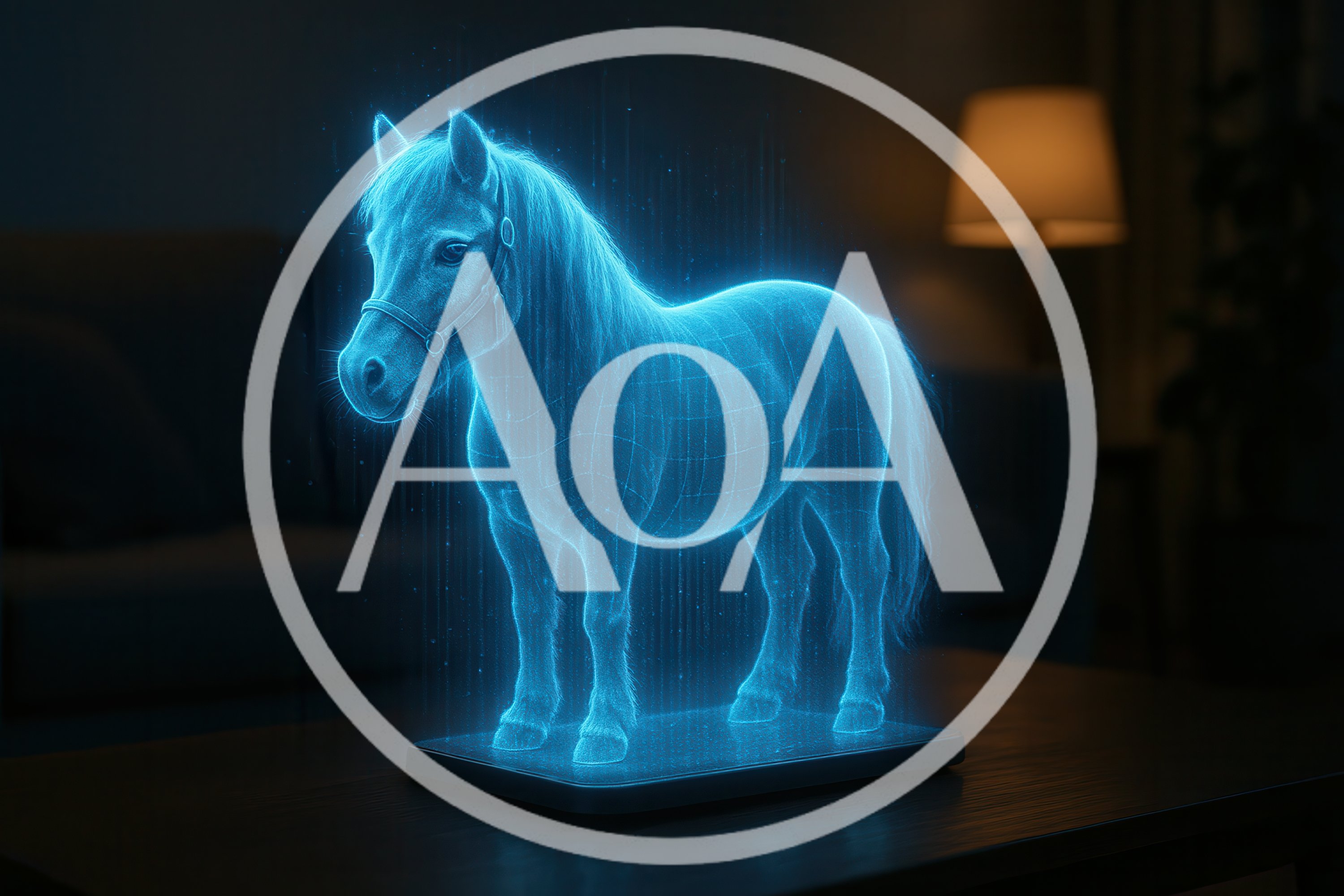 Holographic Pony Projection On A Table