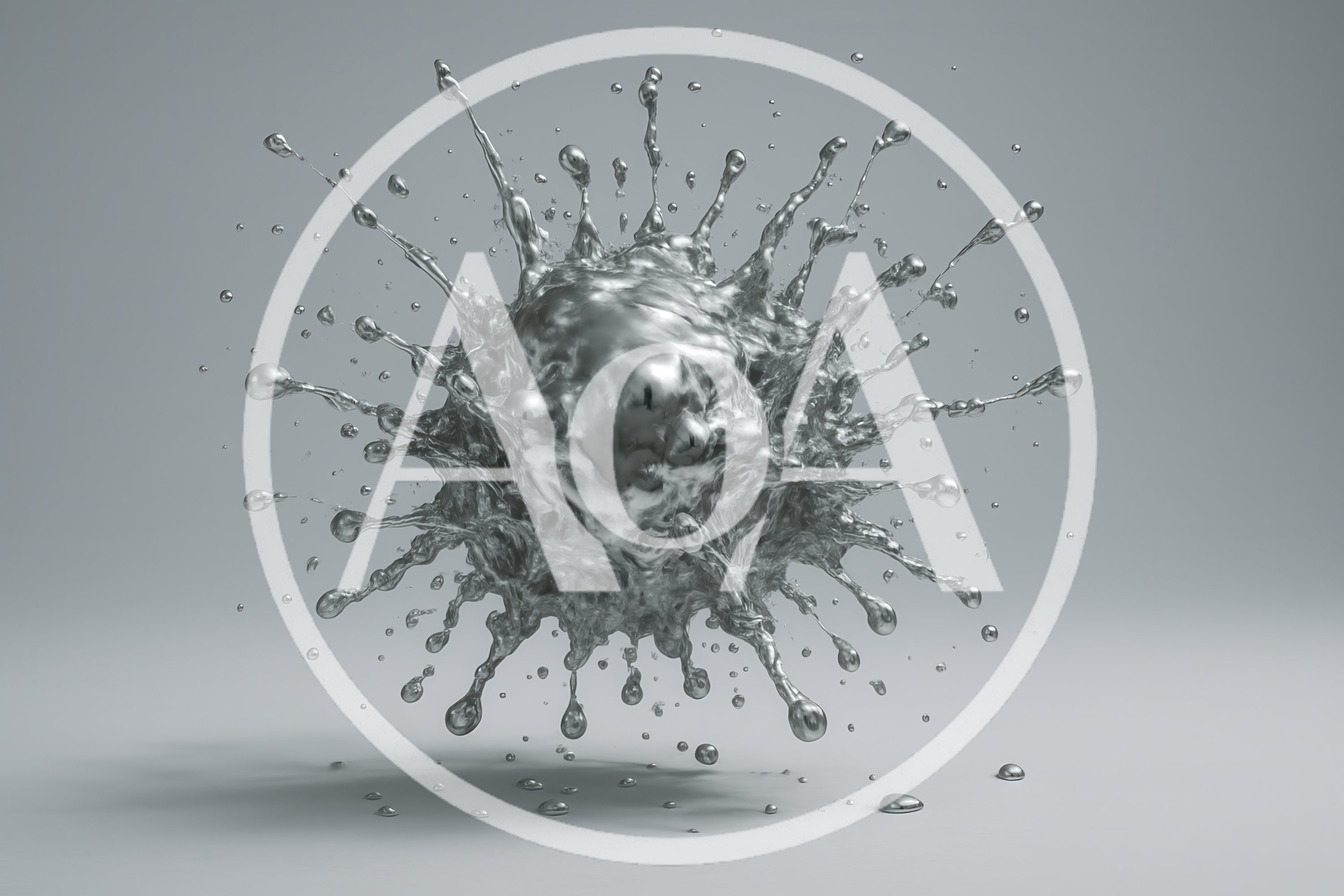 Liquid Silver Metal Splash Explosion