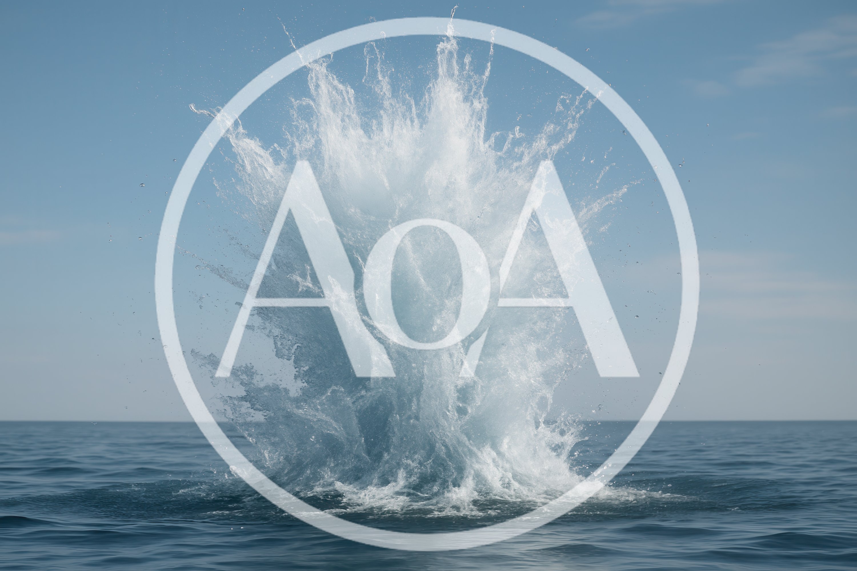 Large Water Splash Explosion In The Open Ocean