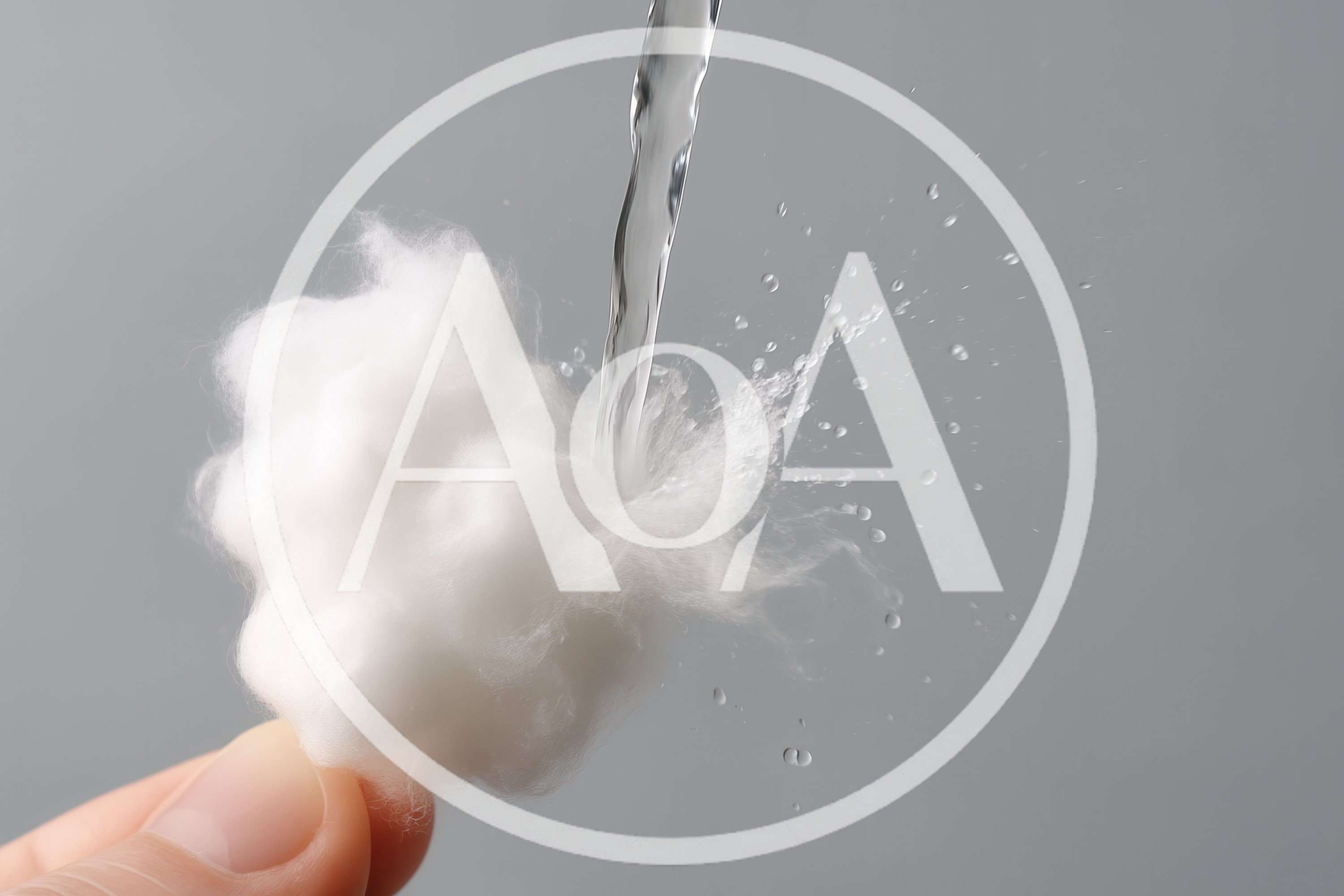 Water Pouring Onto A Cotton Ball