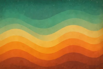 Retro Wavy Gradient Background With Vintage Texture