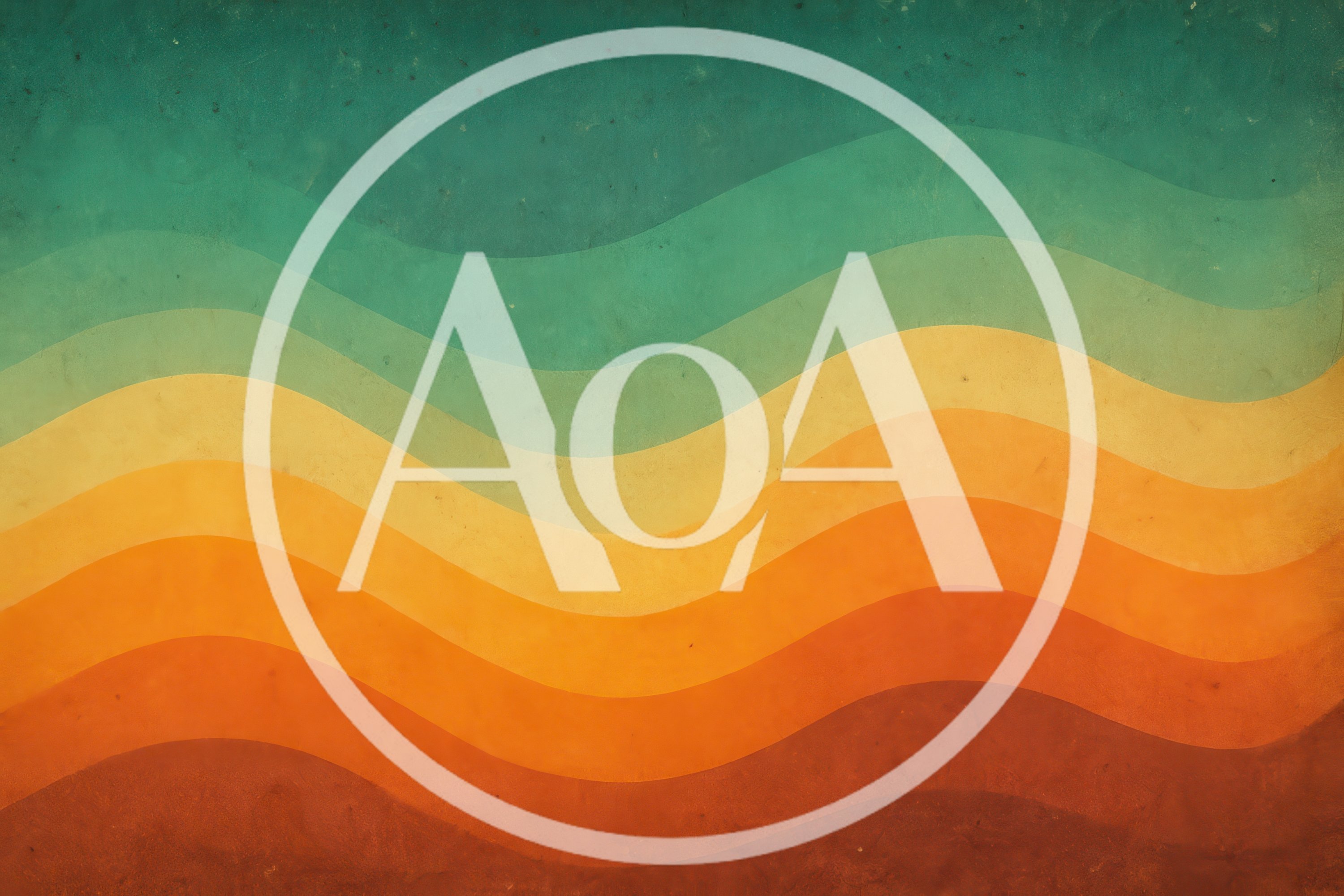 Retro Wavy Gradient Background With Vintage Texture