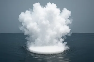Effervescent Tablet Dissolving In Water With Smoke