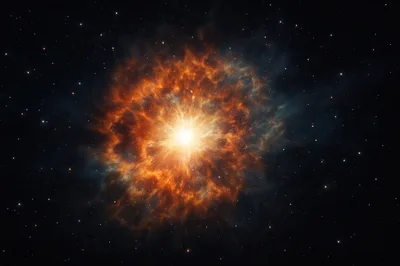 Supernova Explosion In Deep Space
