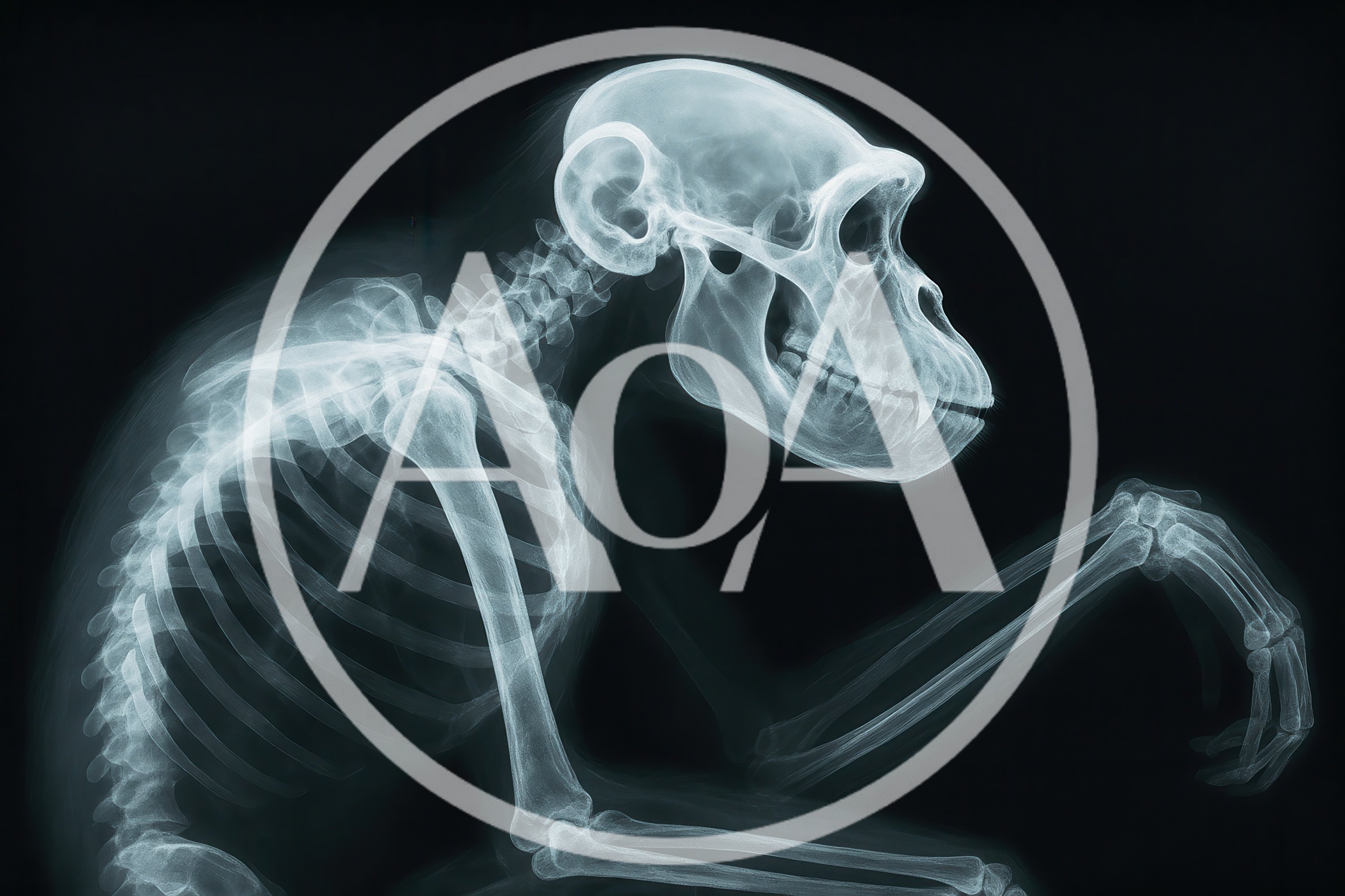 X-Ray Scan Of A Chimpanzee Skeleton