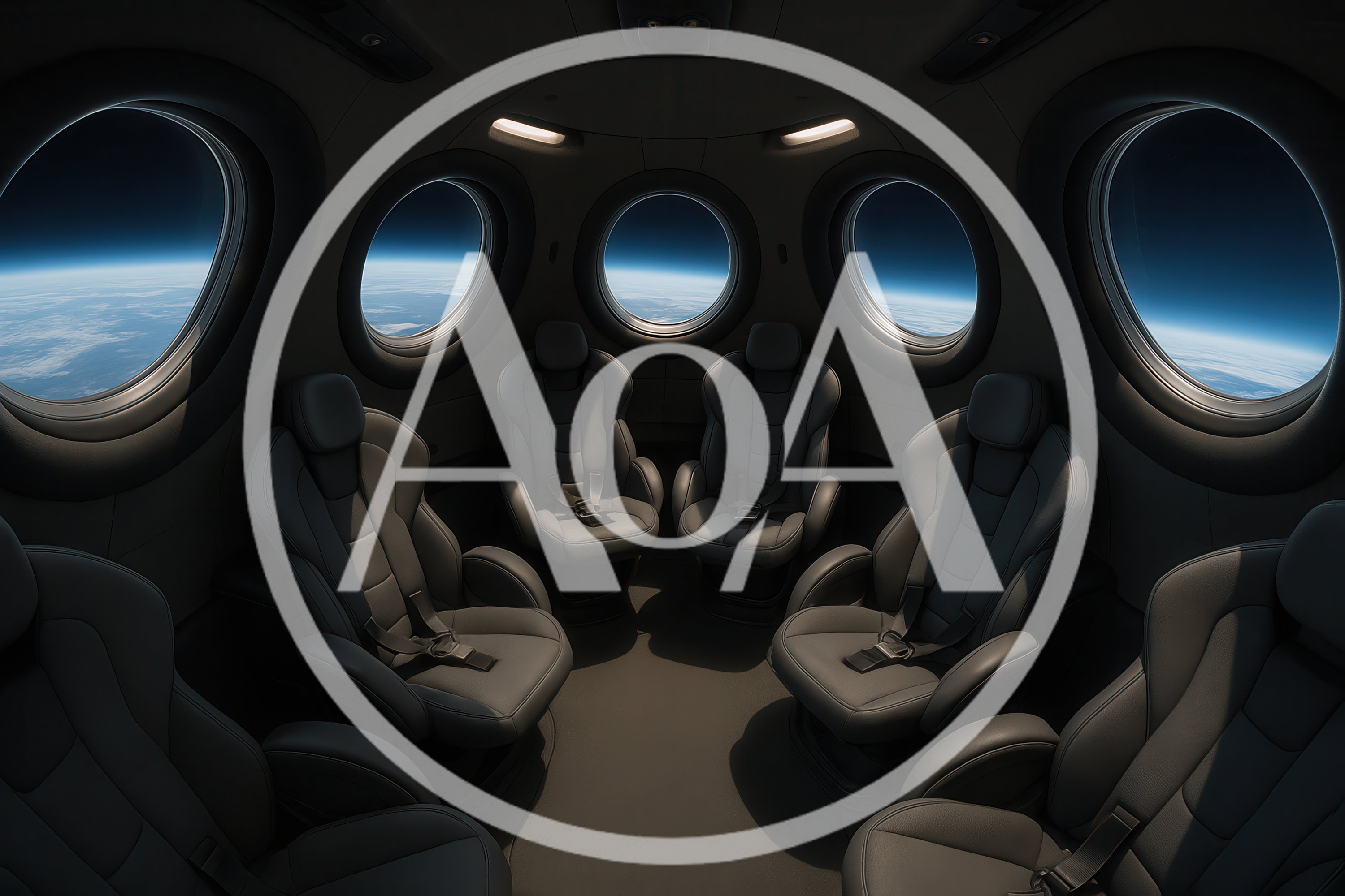 Futuristic Spacecraft Interior With Earth View Through Windows