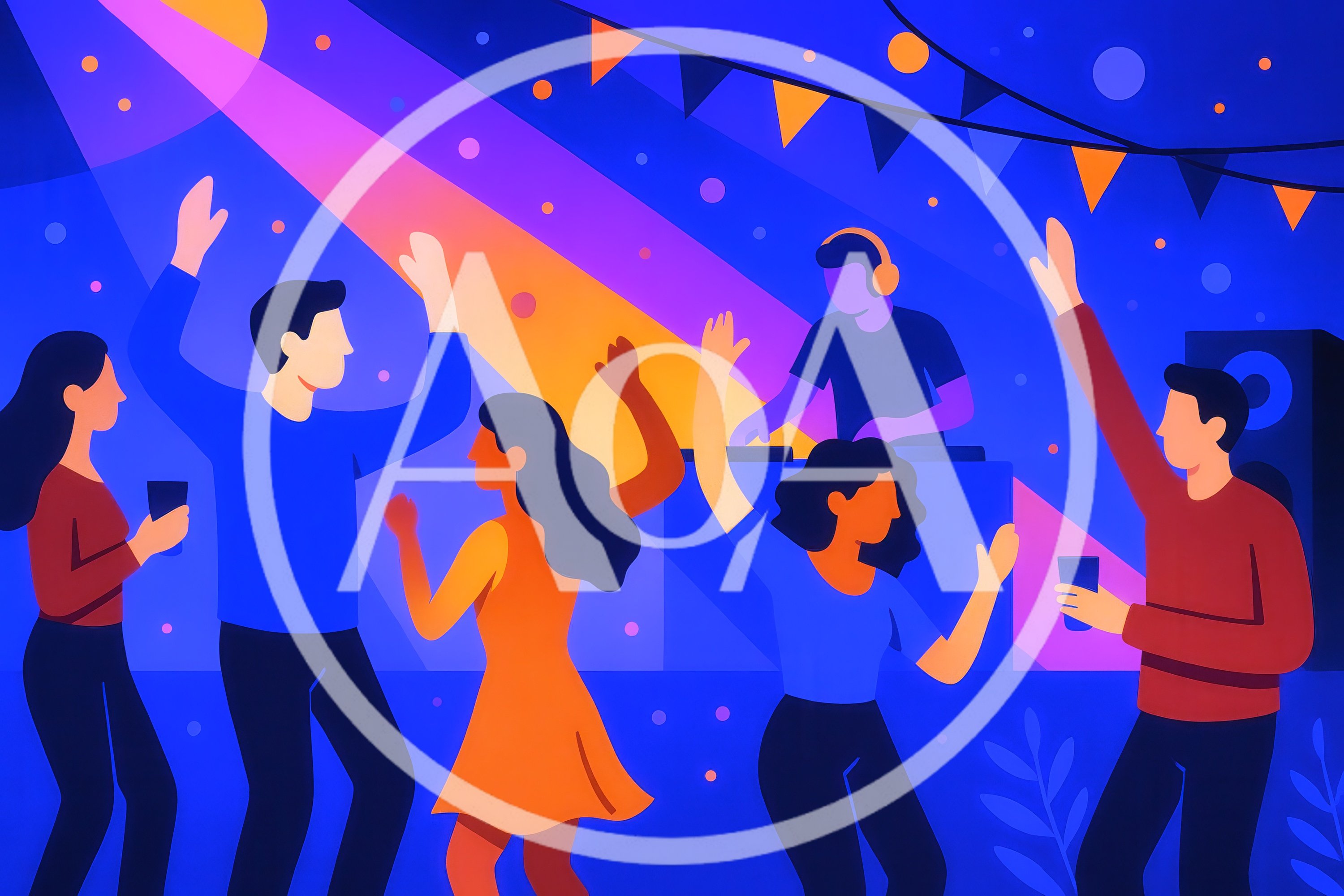 People Dancing at a Vibrant Nightclub Party