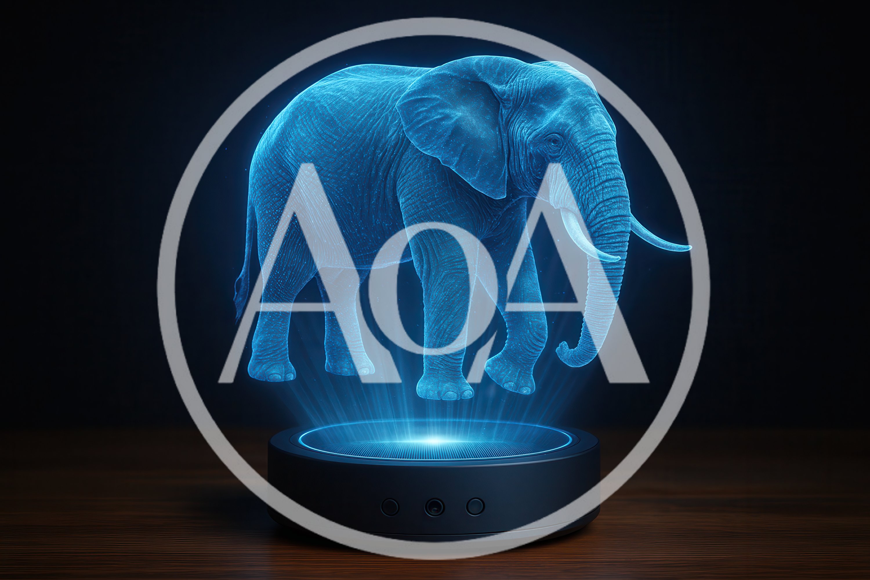 Holographic Elephant Projection From Smart Speaker