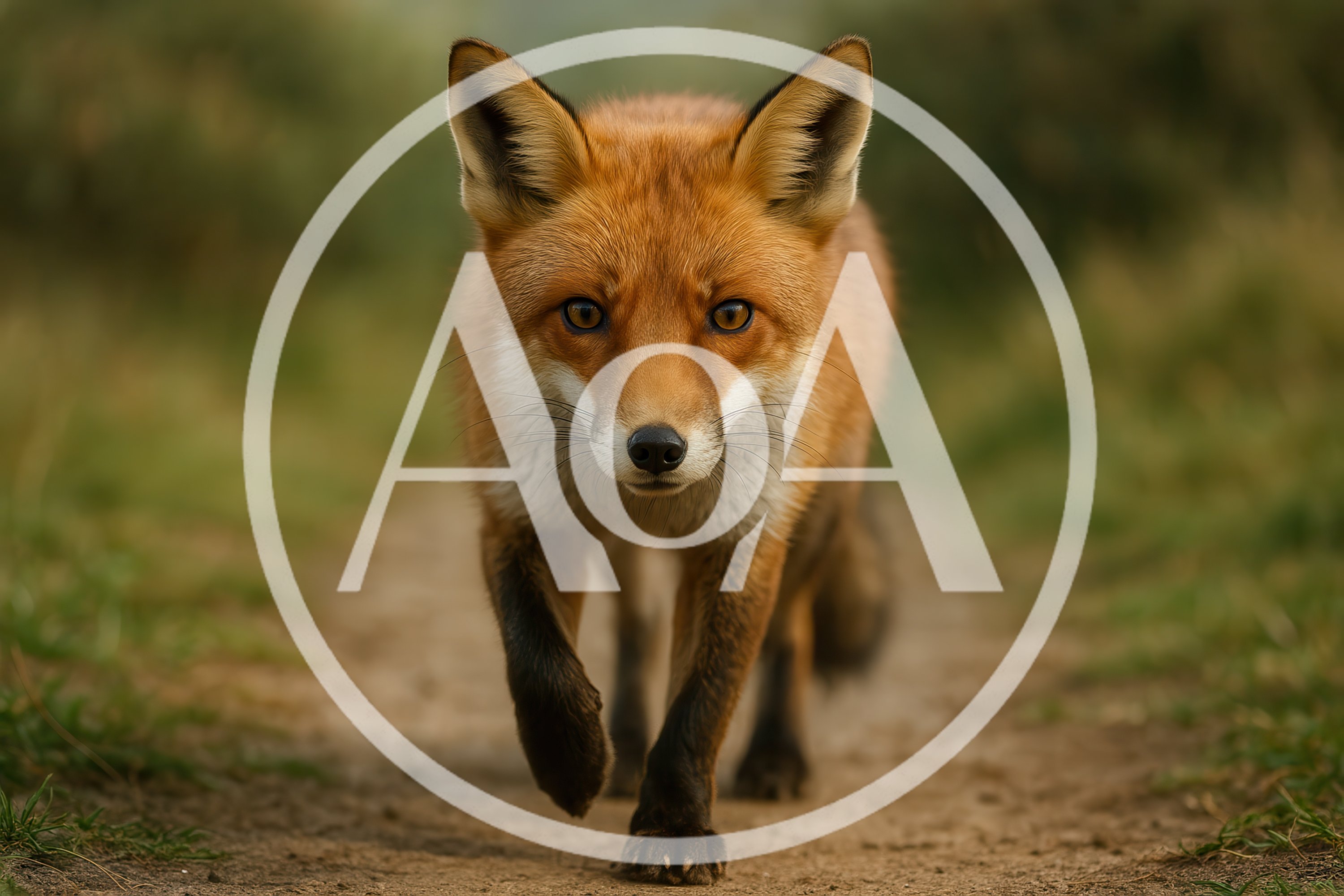 Red Fox Walking Along A Dirt Path