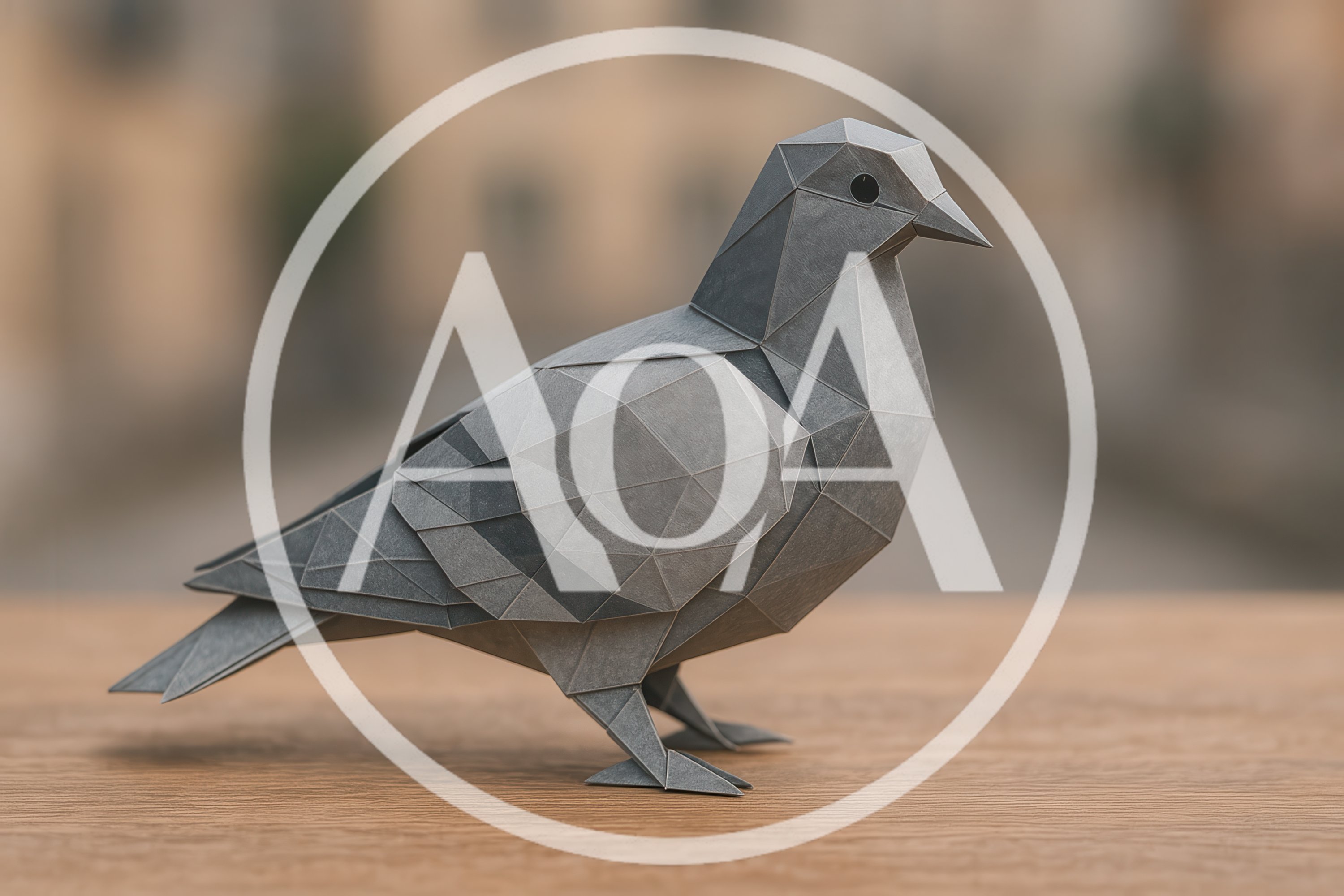 Low Poly Origami Pigeon Sculpture