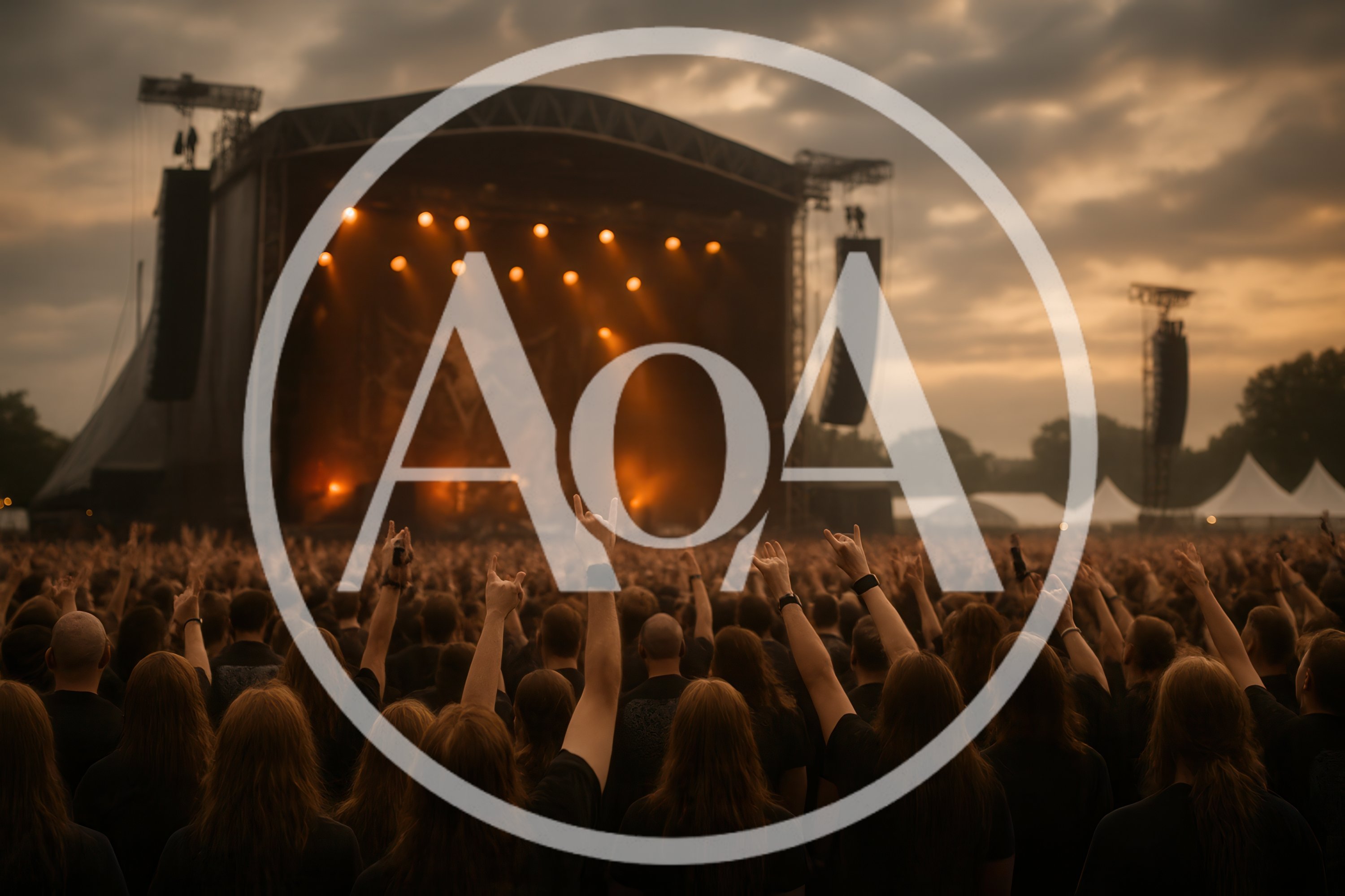 Crowd At An Outdoor Heavy Metal Music Festival