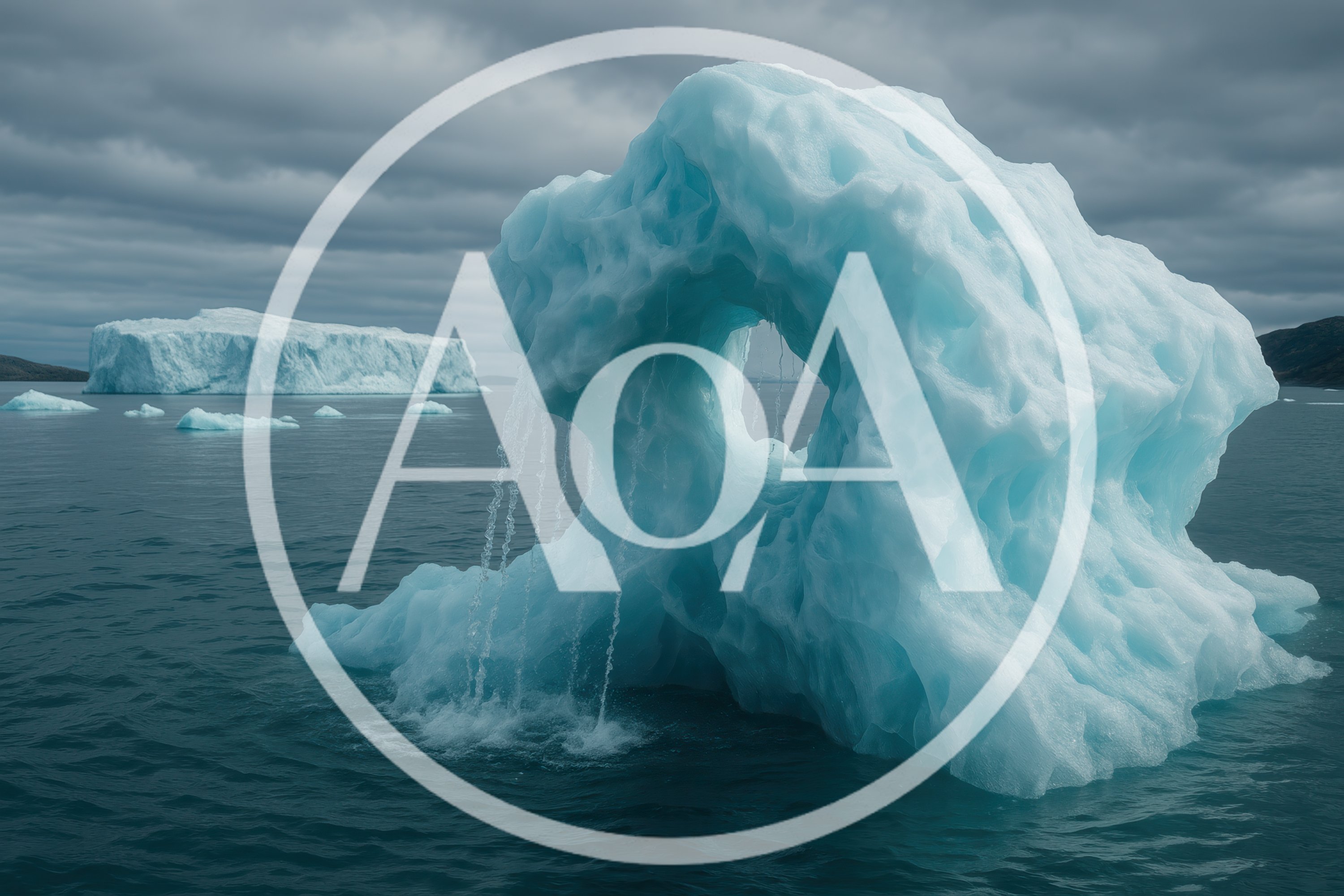 Melting Iceberg With Natural Arch In Arctic Waters