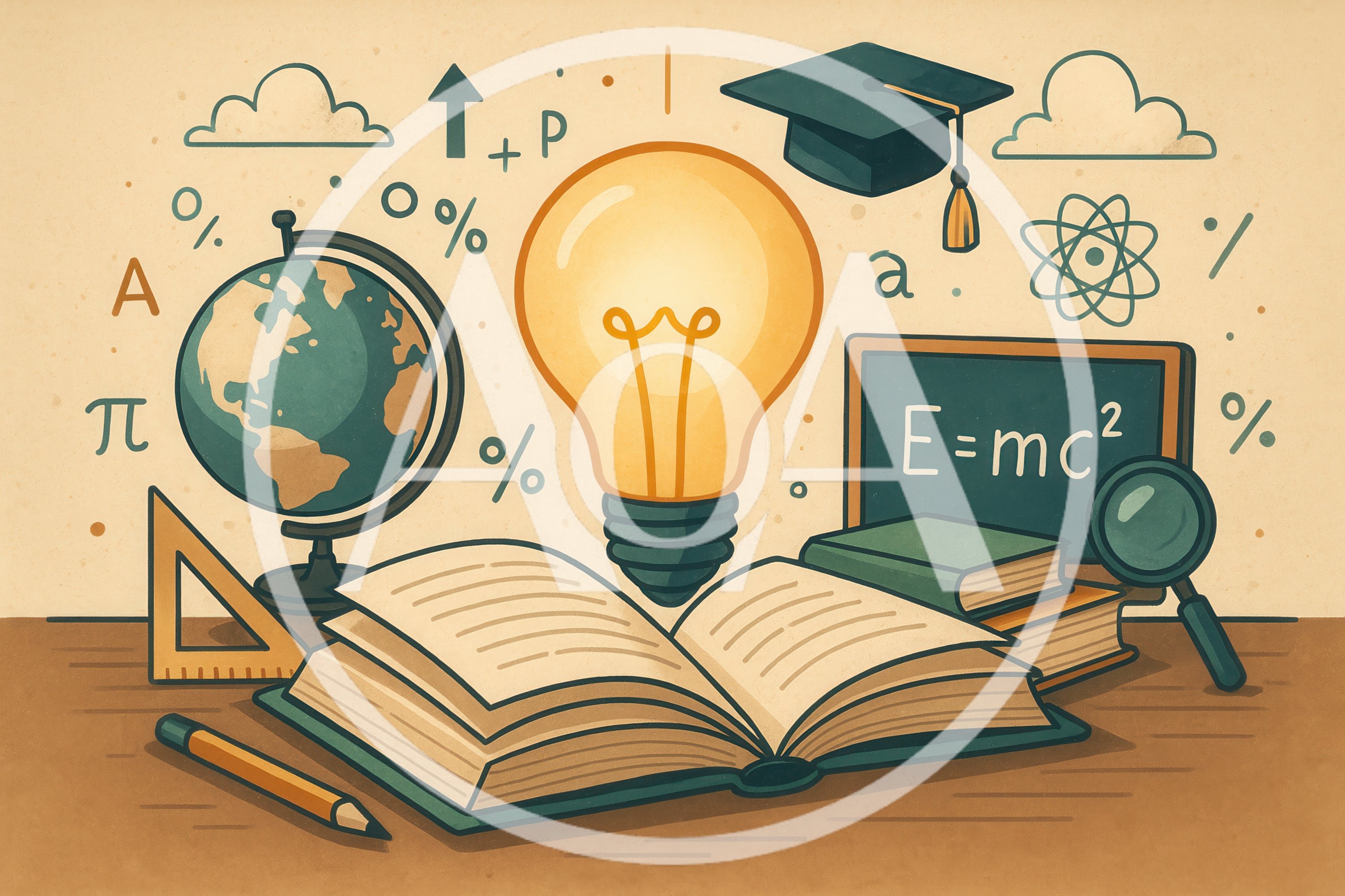 Educational Concept Illustration With School Supplies