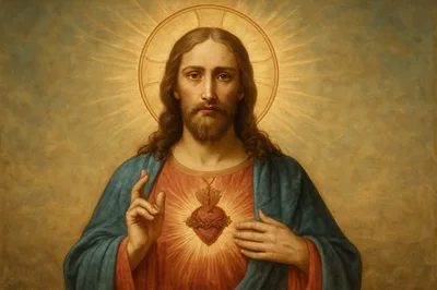 Sacred Heart Of Jesus Religious Oil Painting