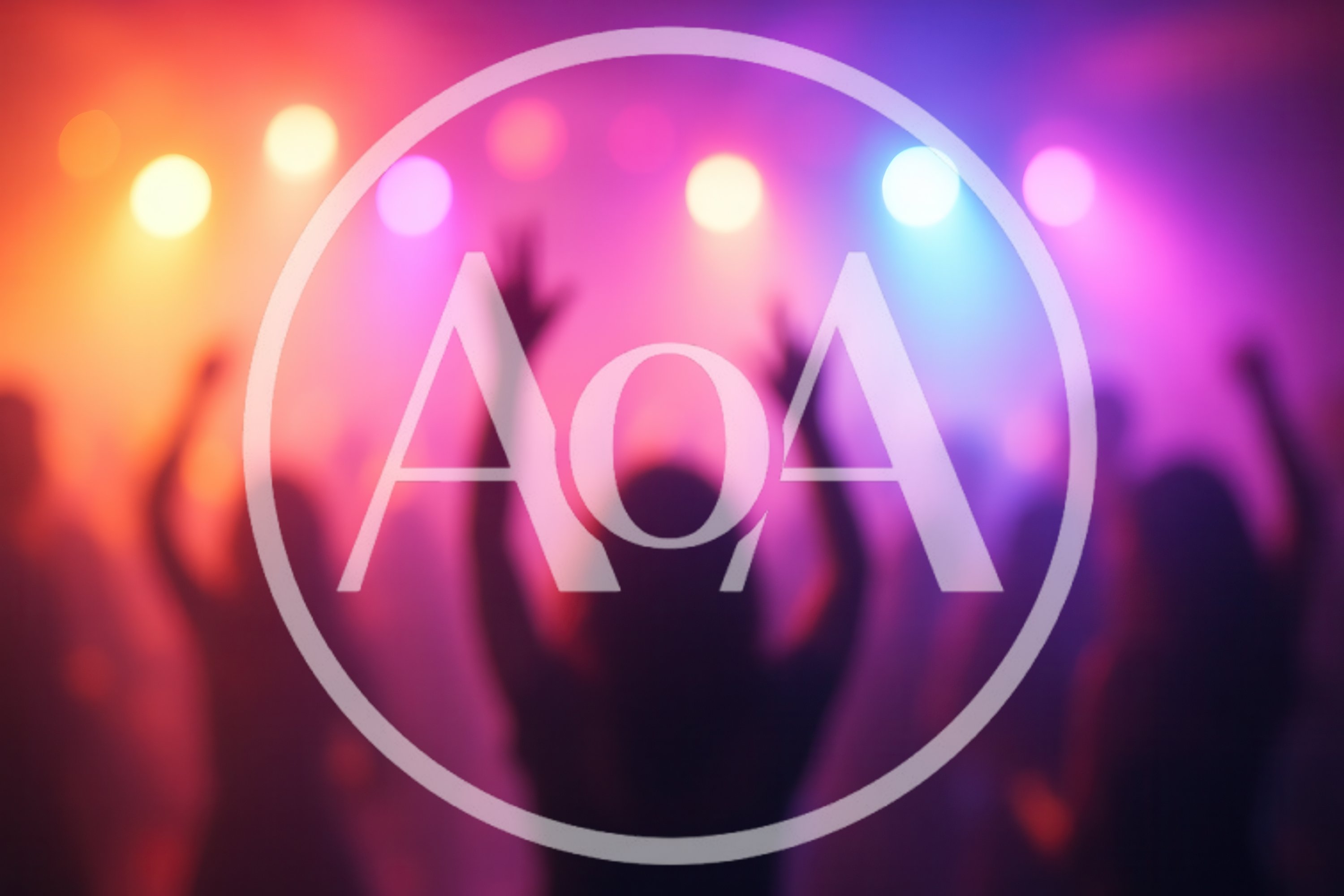Silhouetted Crowd Dancing at a Nightclub Concert