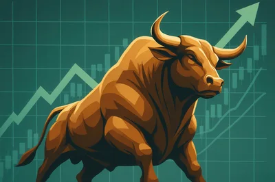 Golden Bull Symbolizing Financial Market Growth