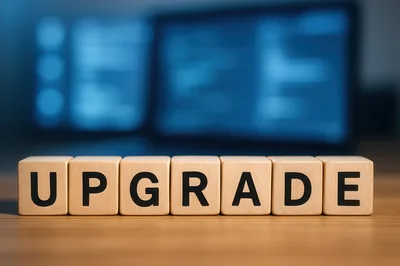 Wooden Blocks Spelling Upgrade On A Desk