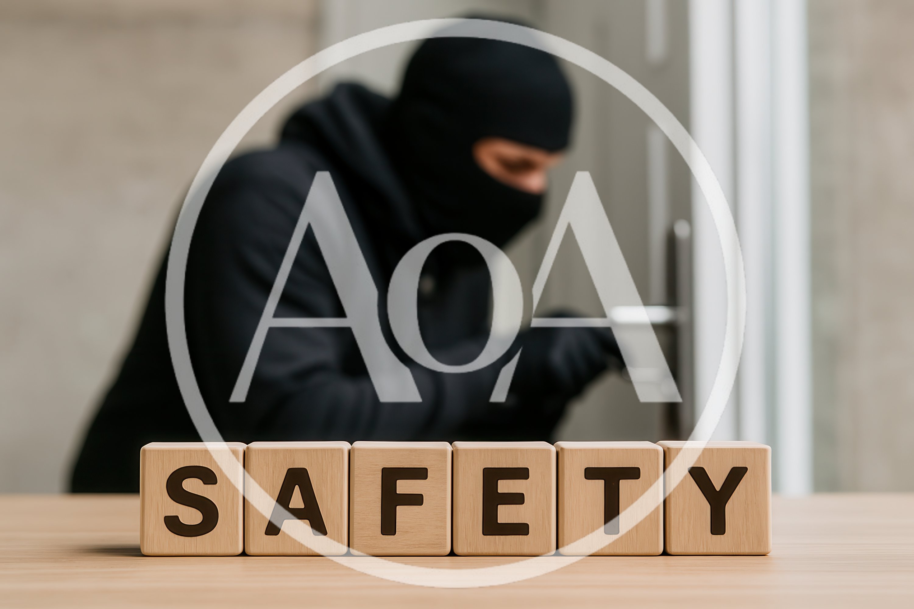 Burglar Attempting To Break Into A House