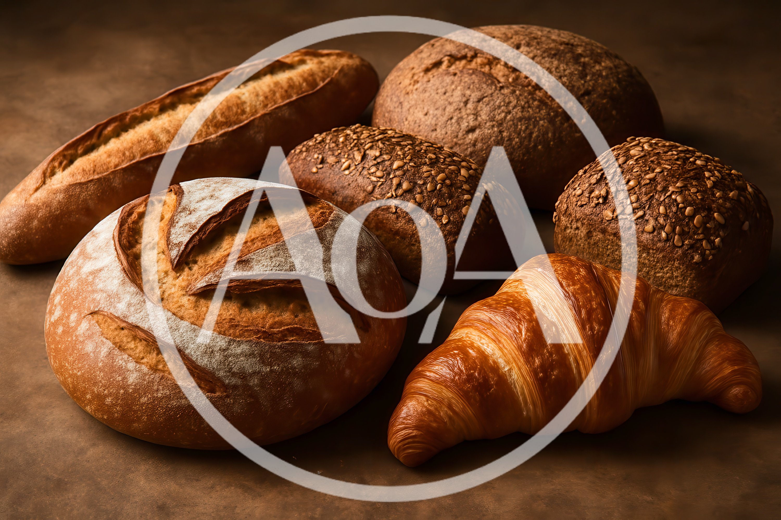 Assorted Freshly Baked Artisan Breads And Croissant