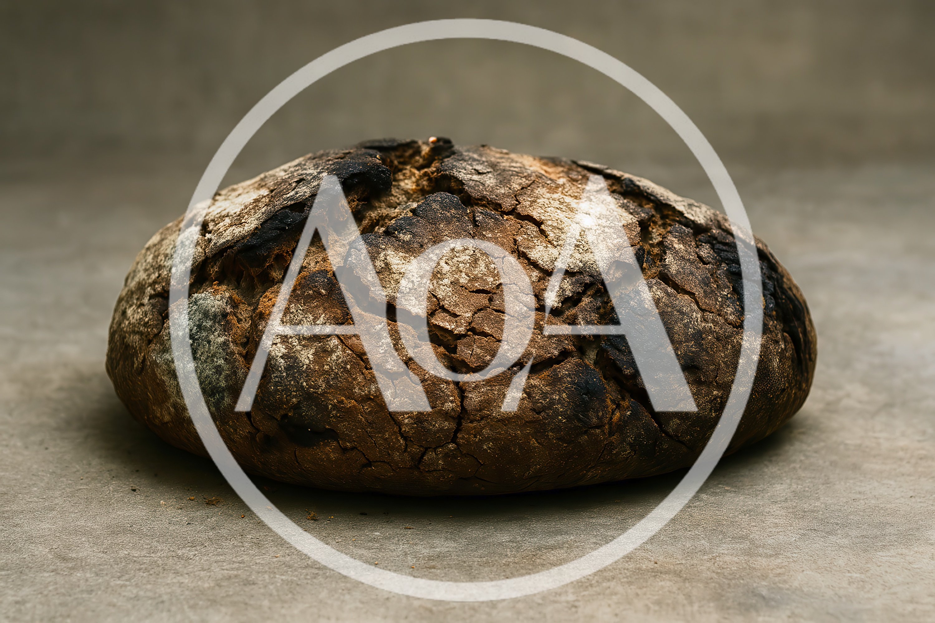 Rustic Loaf Of Dark Crusty Sourdough Bread
