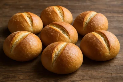 Freshly Baked Golden Brown Bread Rolls
