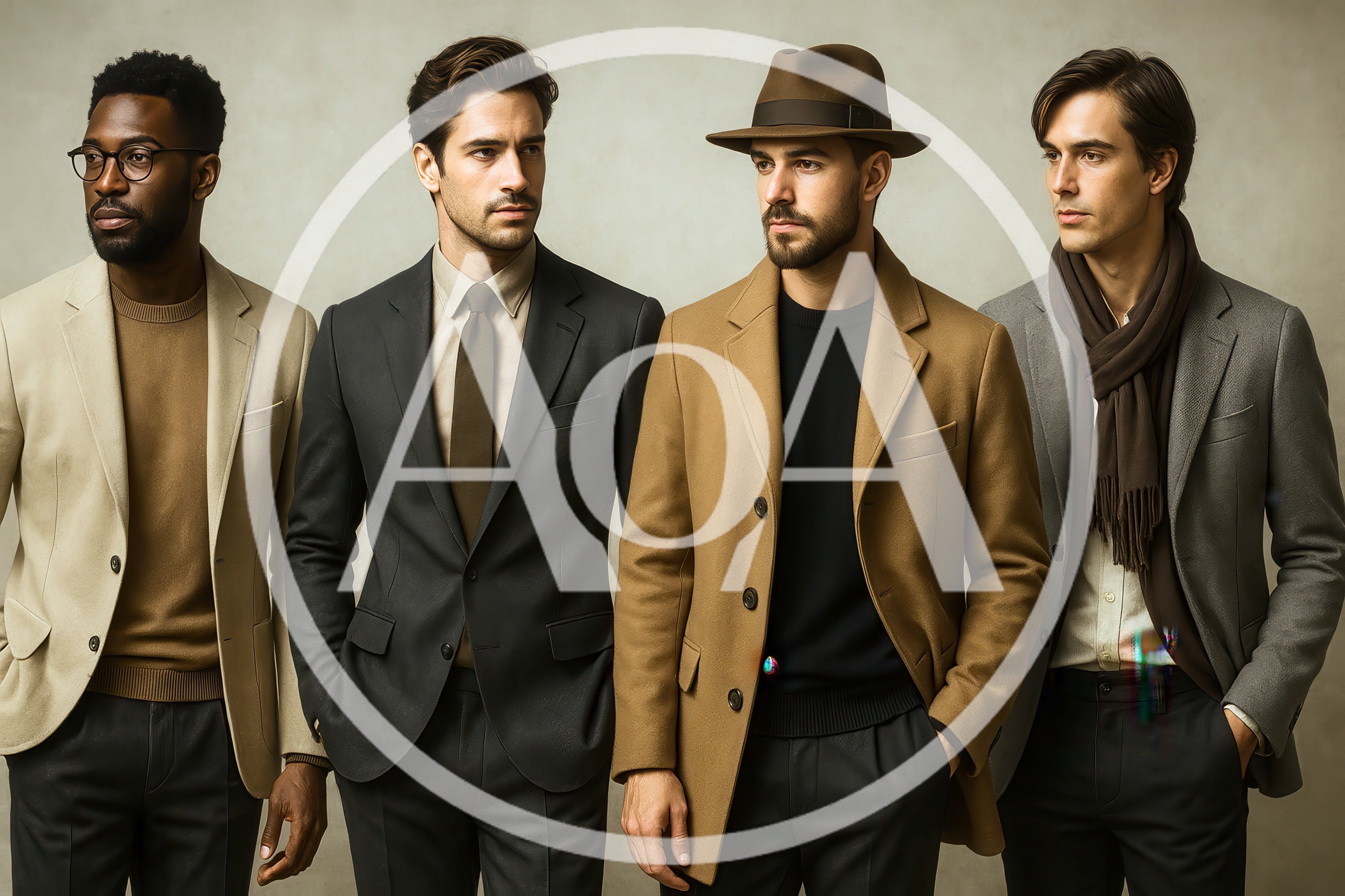 Four Stylish Men In Professional Business Attire