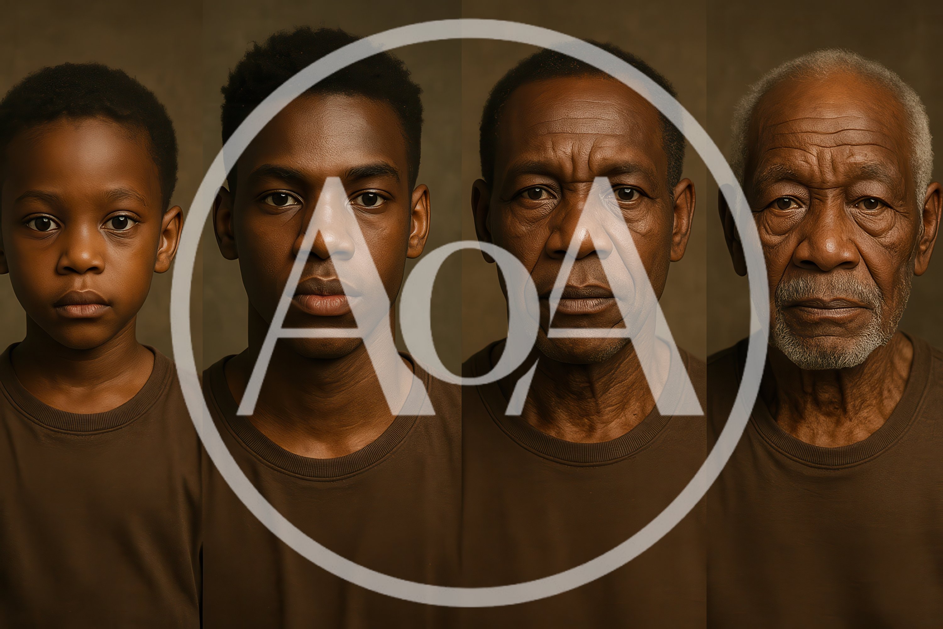 Four Stages Of Human Aging For An African American Male