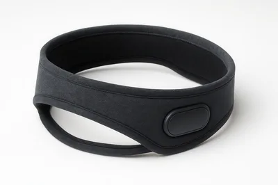 Black Wearable Sleep Tracking Headband Device