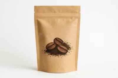 Brown Kraft Paper Coffee Pouch Mockup