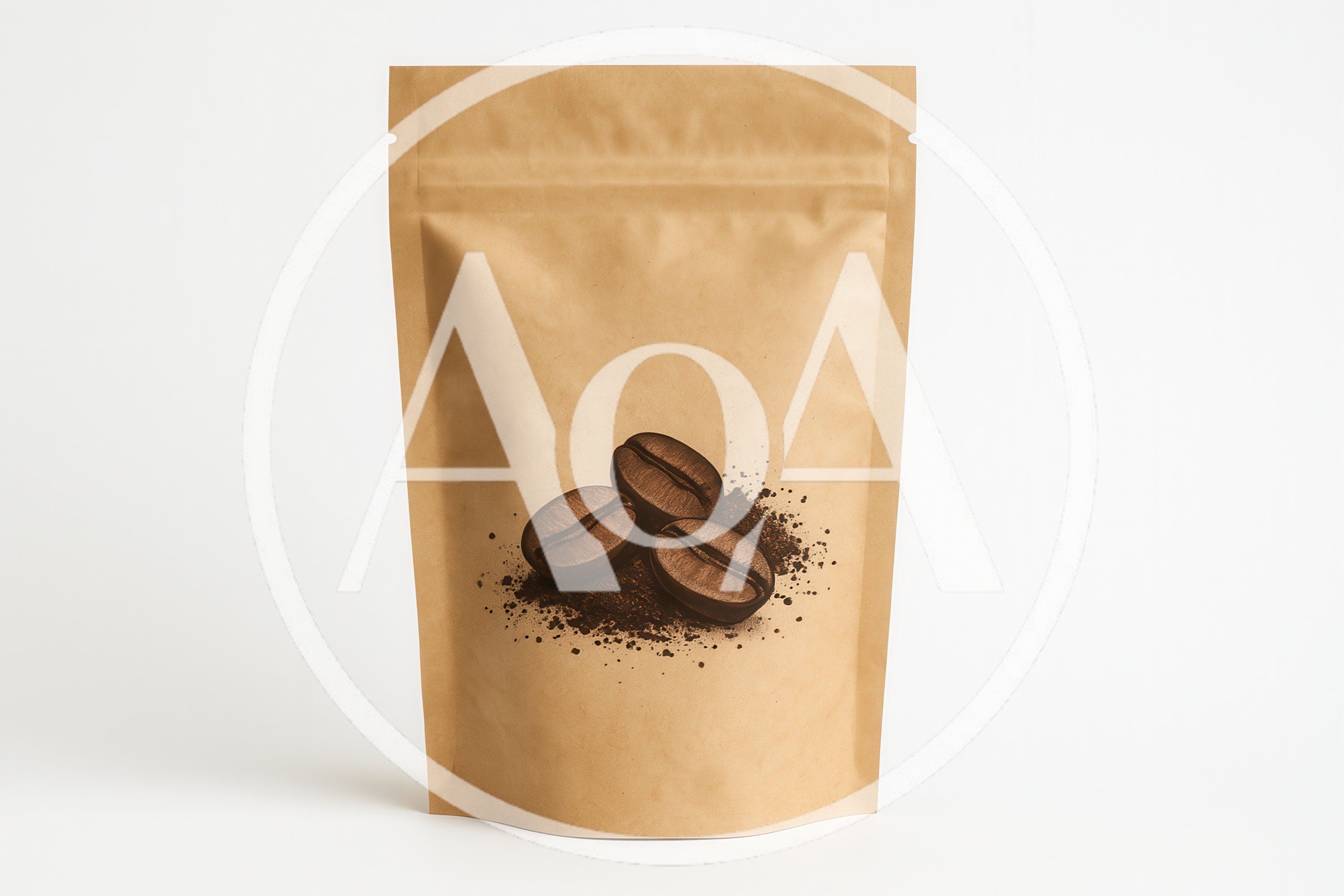Brown Kraft Paper Coffee Pouch Mockup