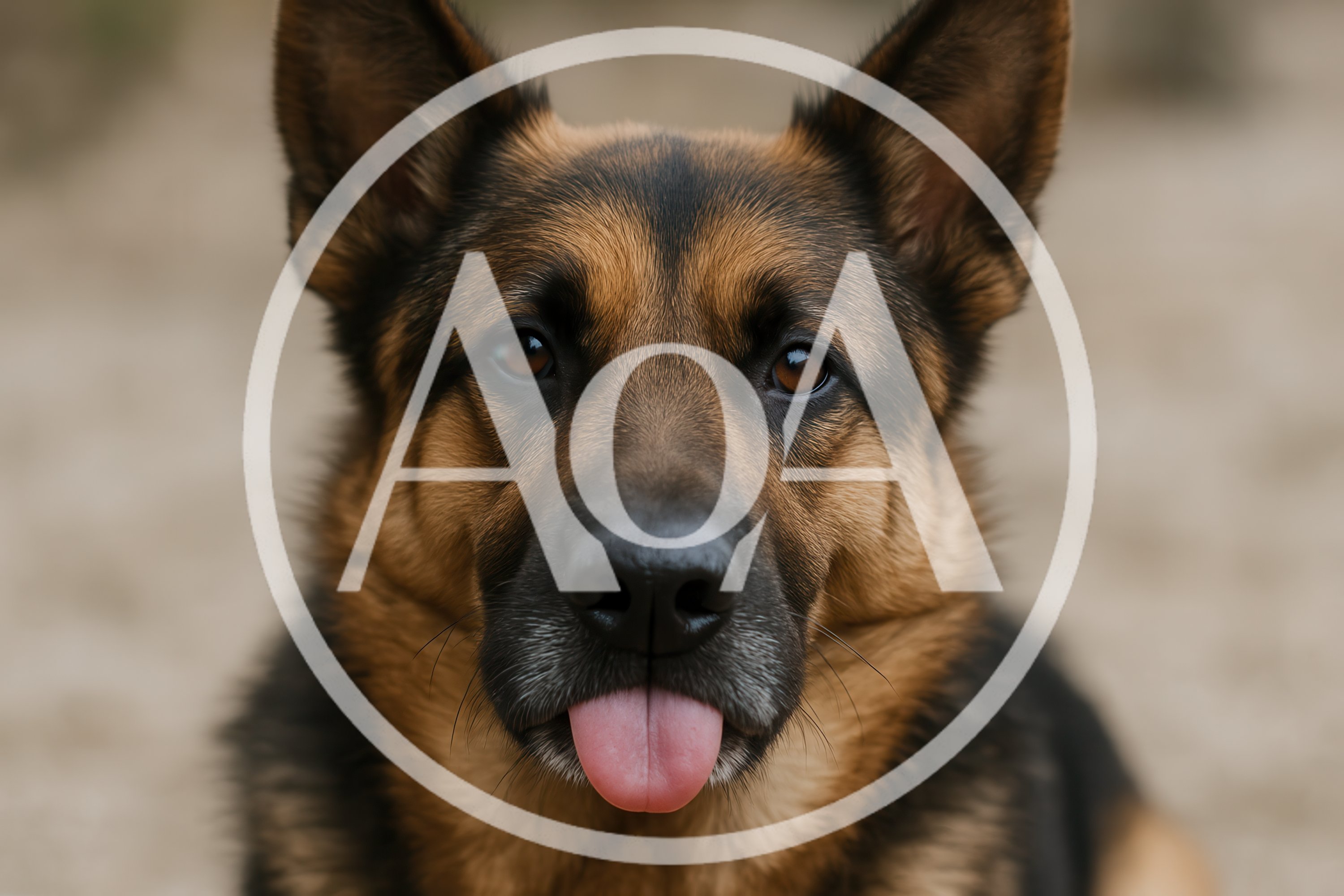 Close Up Portrait Of A German Shepherd Dog