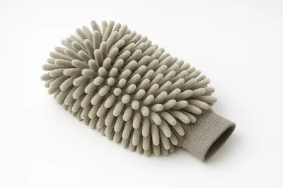 Gray Microfiber Chenille Car Wash Mitt