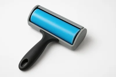 Lint Roller With Blue Adhesive Sheet