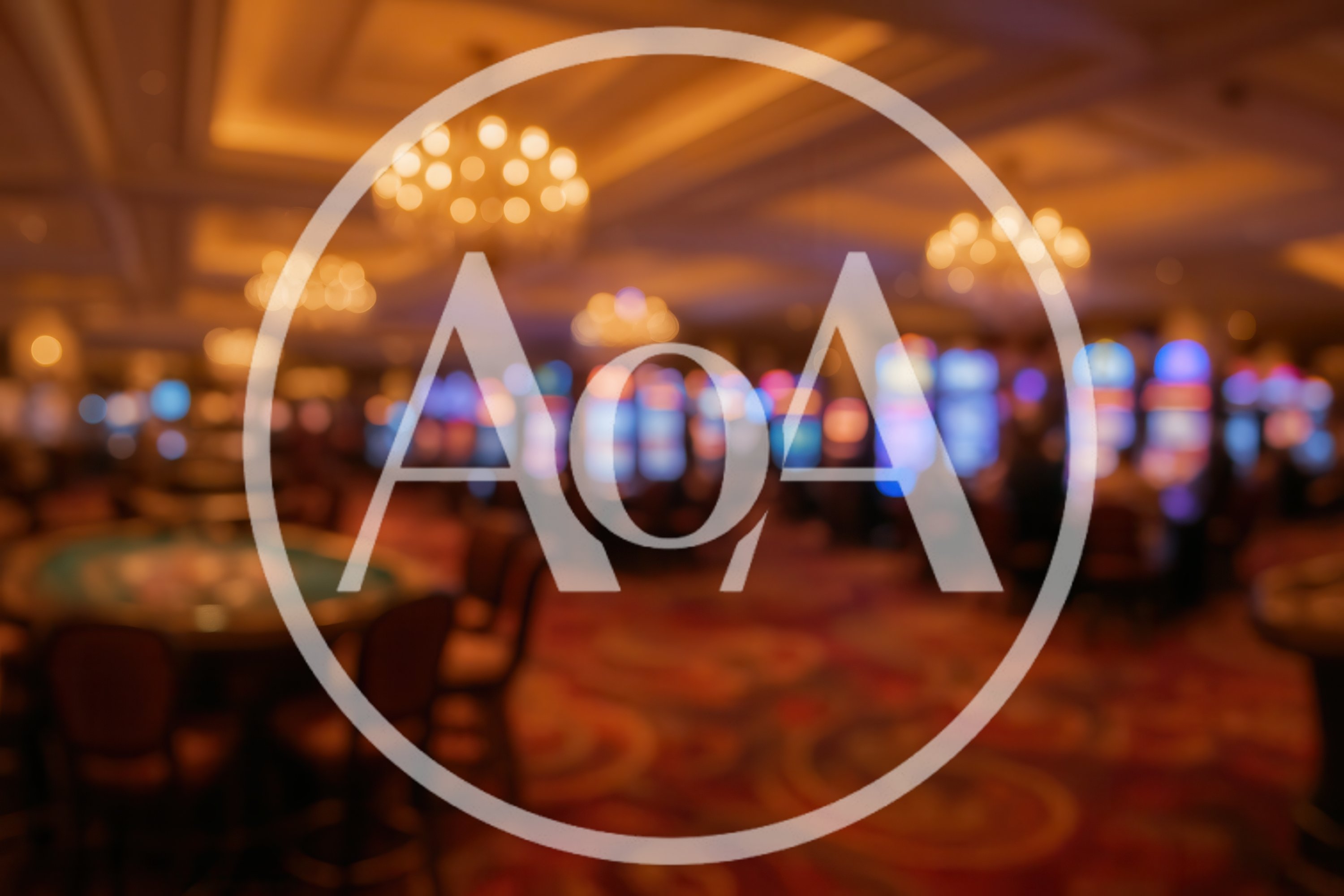 Blurred Interior View of a Luxury Casino Floor