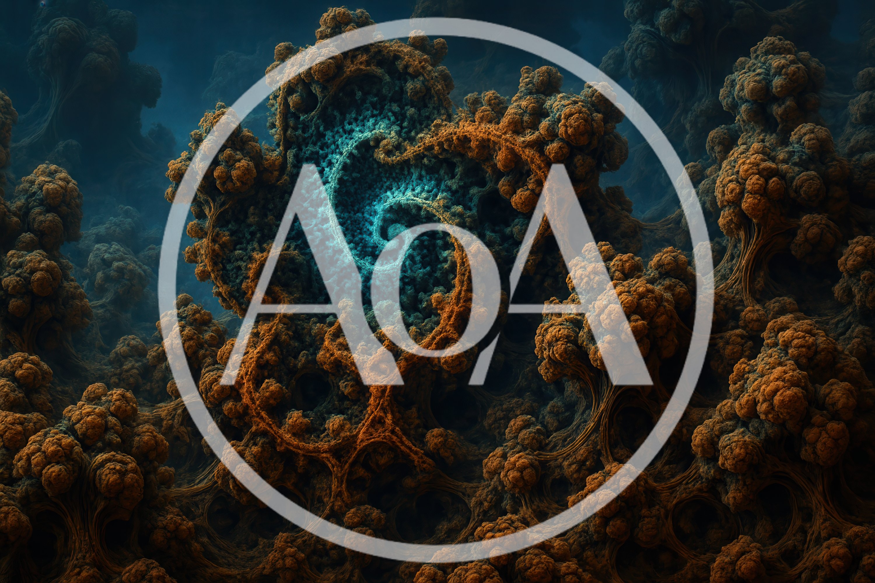 Abstract Fractal Spiral With Organic Textured Structures