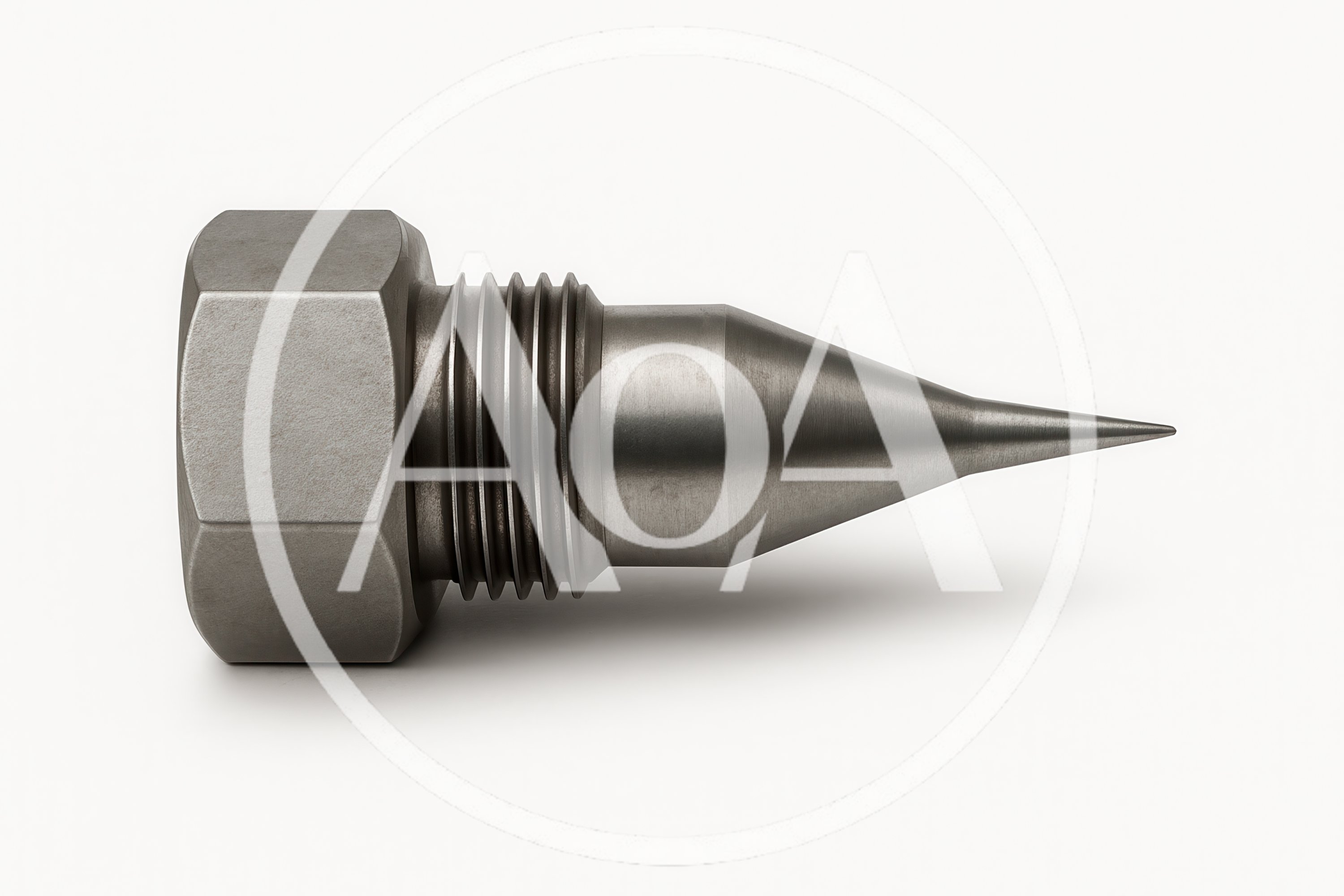 Industrial Metal Pointed Threaded Bolt Component