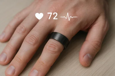 Person Wearing Smart Health Tracking Ring