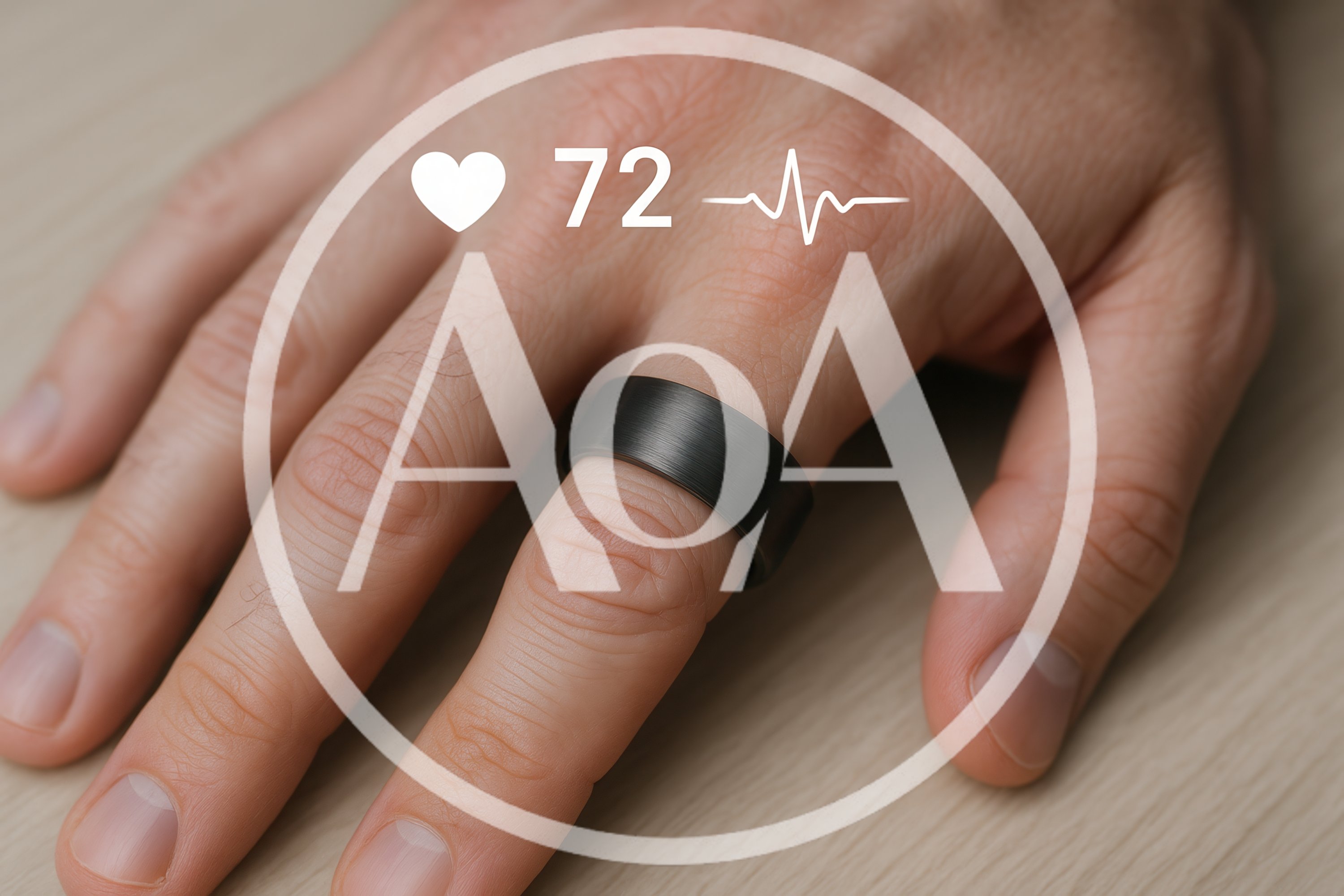 Person Wearing Smart Health Tracking Ring