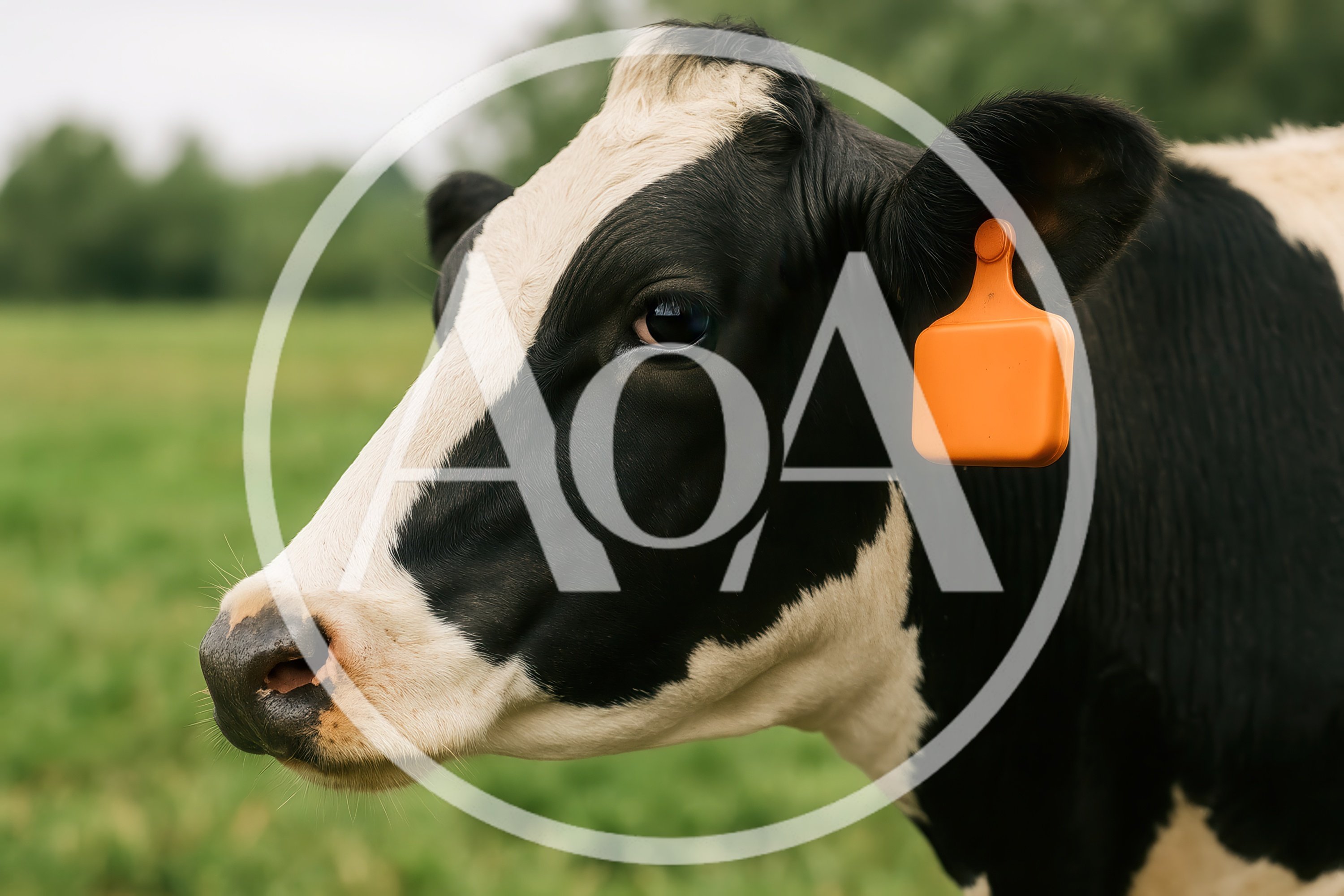 Close Up Portrait Of A Holstein Cow In Pasture