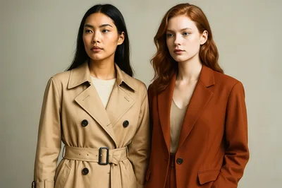 Two Professional Women In Stylish Business Attire