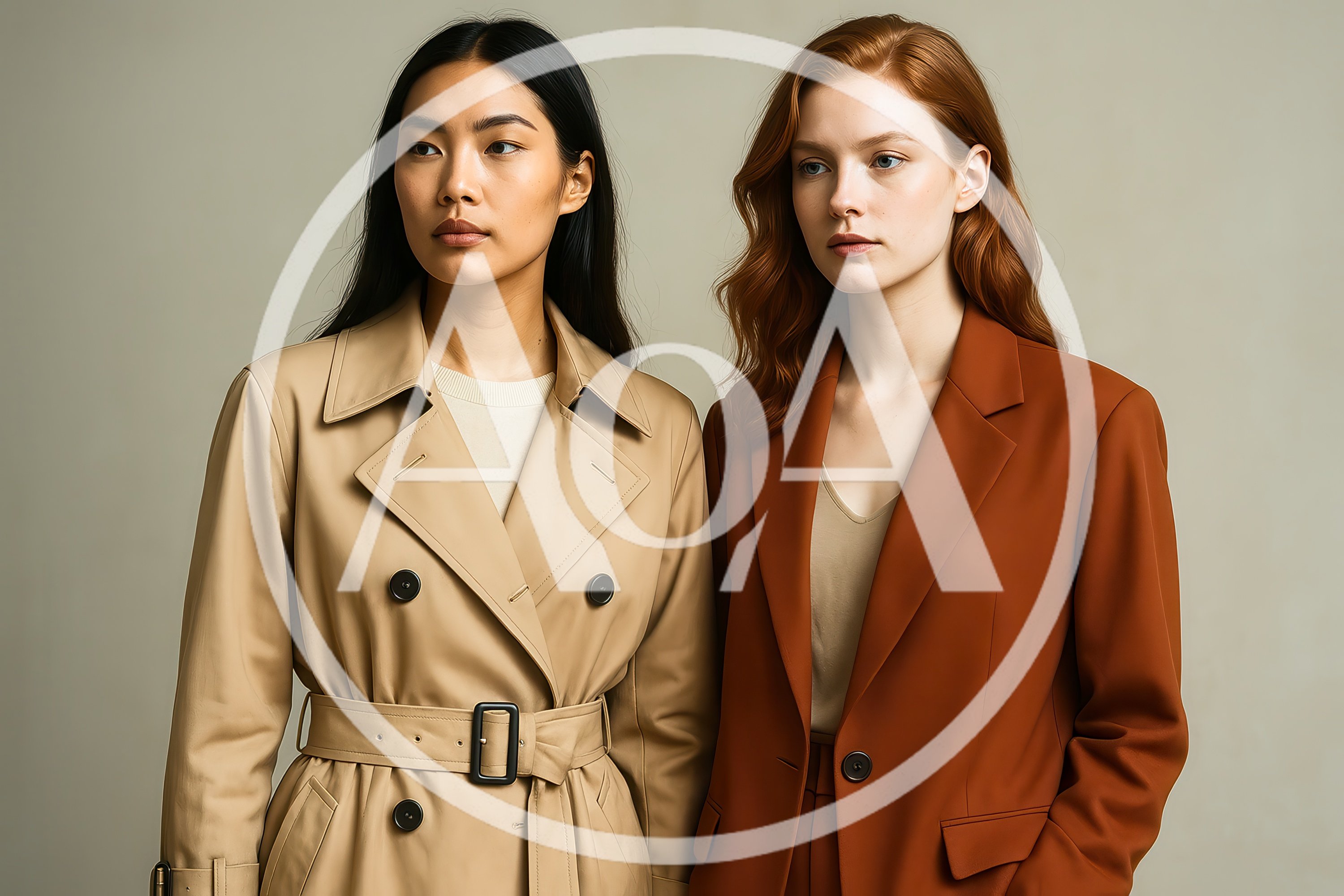 Two Professional Women In Stylish Business Attire