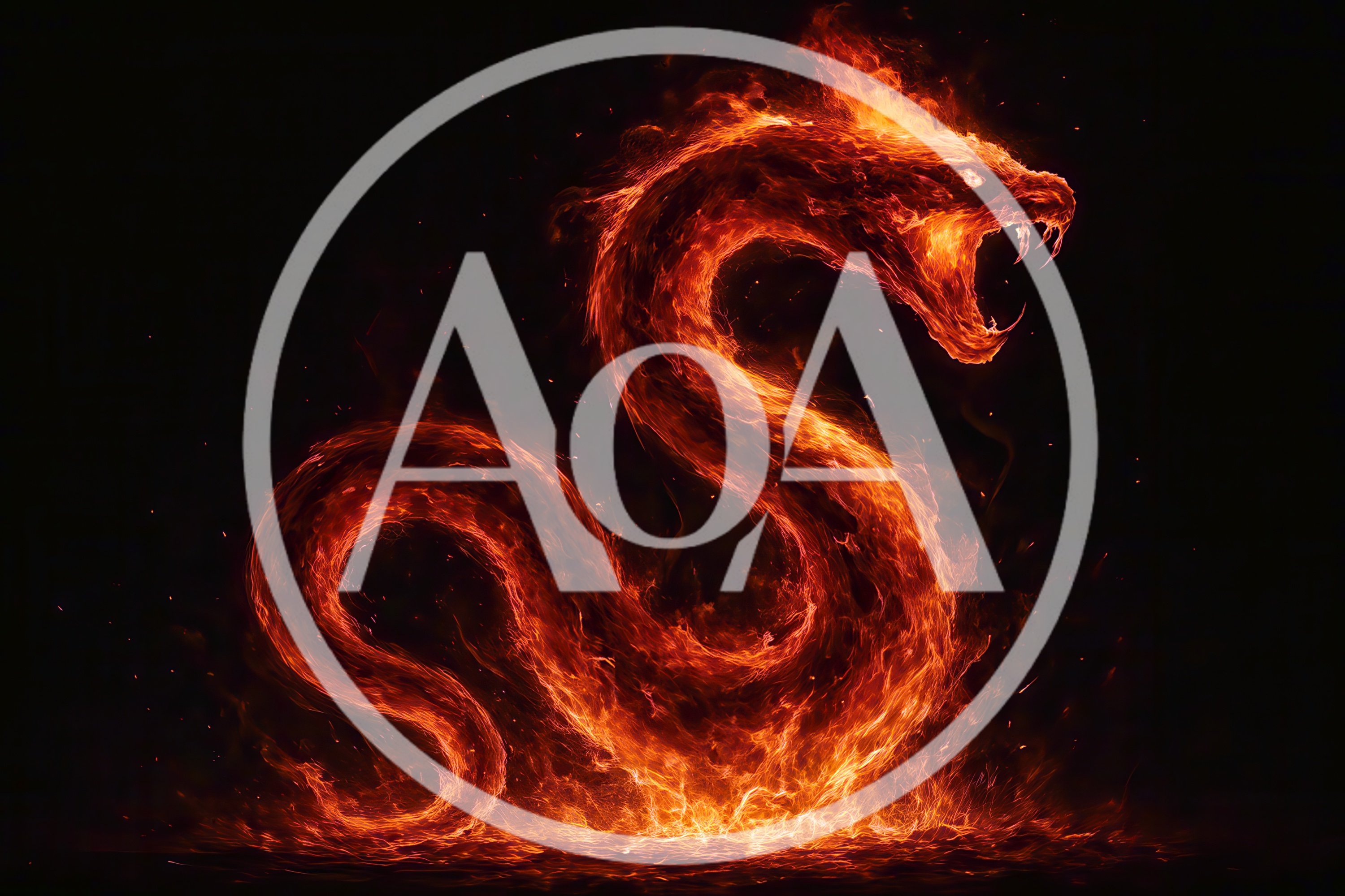 Fiery Serpent Made Of Burning Flames