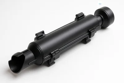 Black Plastic Cylindrical Industrial Component