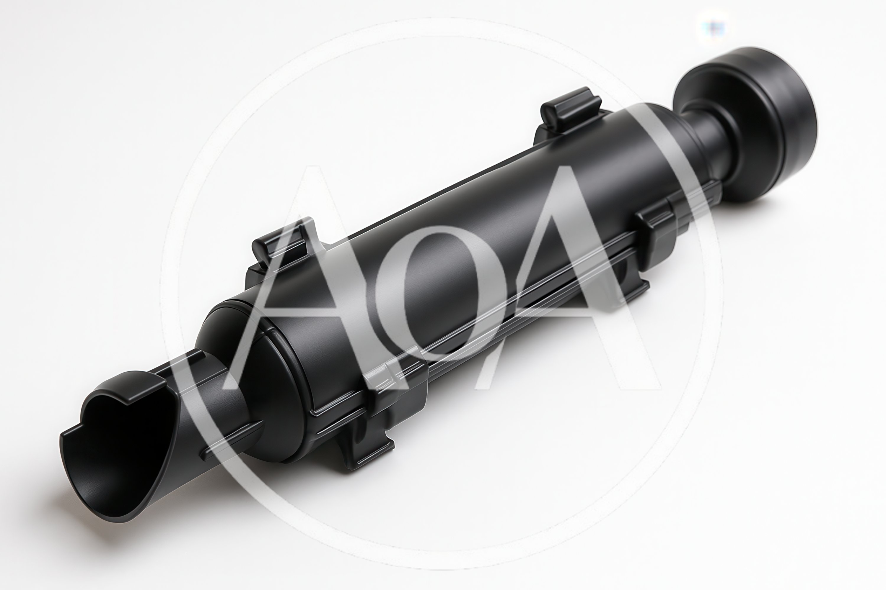 Black Plastic Cylindrical Industrial Component