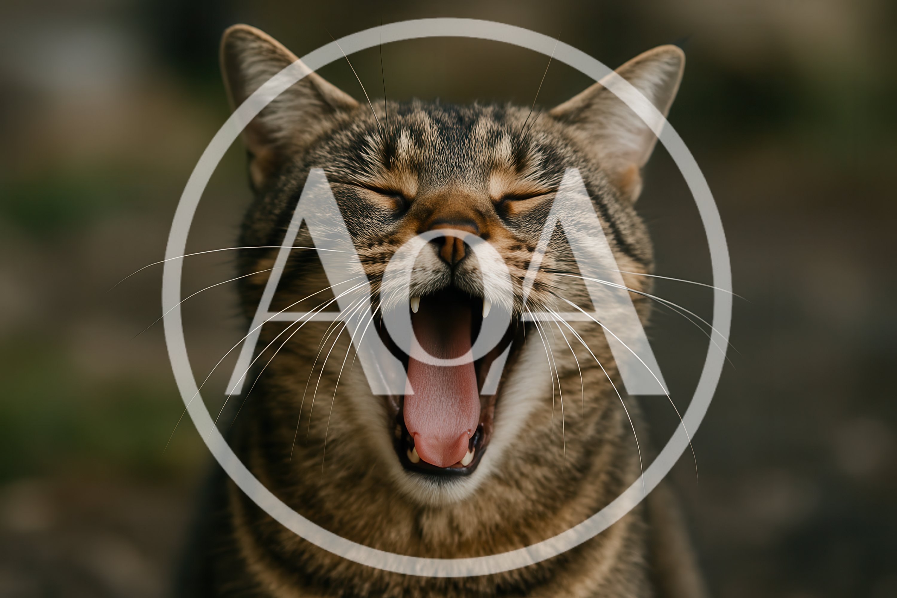 Close Up Of A Yawning Tabby Cat