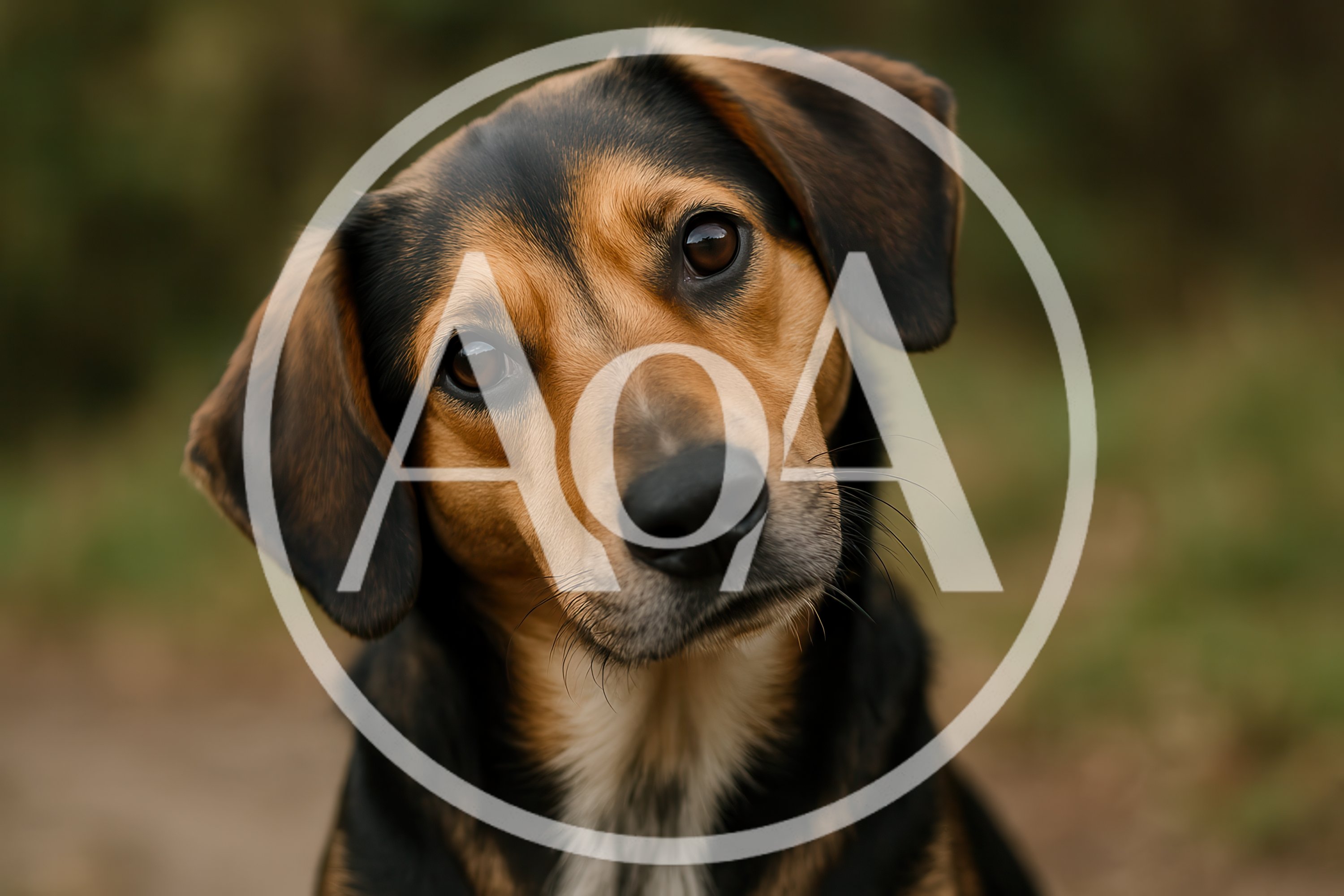 Portrait Of A Curious Mixed Breed Dog